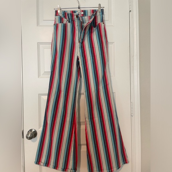 Wrangler Denim - Wrangler Women's Multicolor Striped Flare Jeans